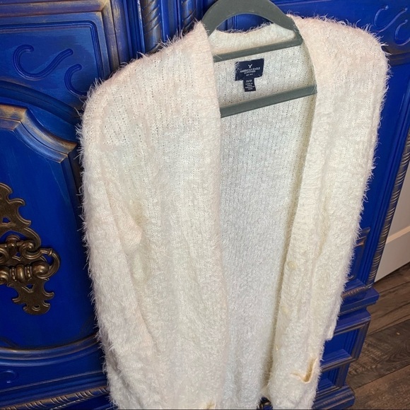 American Eagle Cream Soft Cardigan Sweater XS - Picture 2 of 4